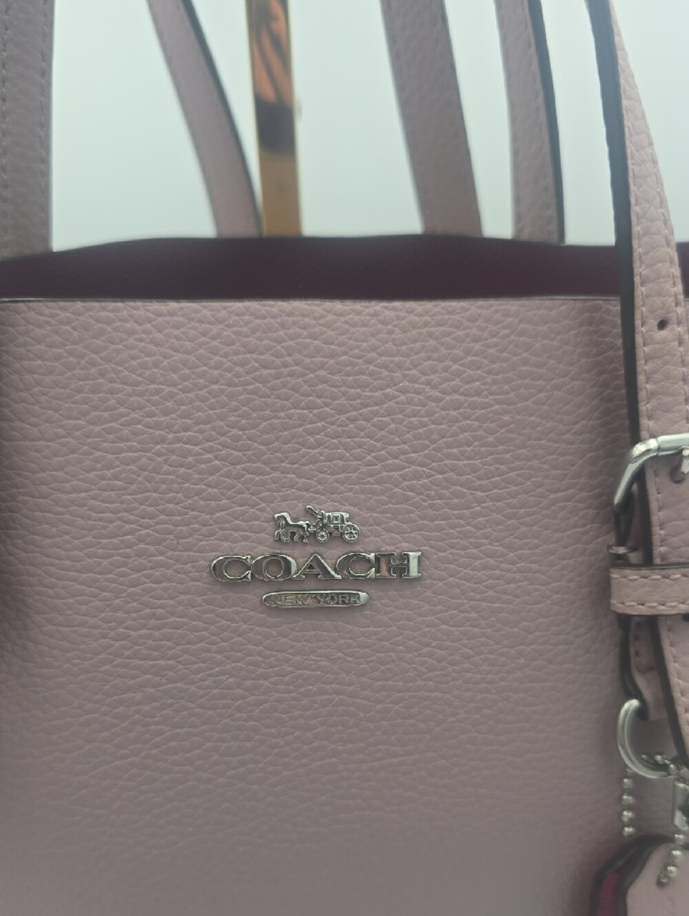 Coach Mollie 25 Ice Pink Leather Small Tote W/ Silver Hardware (EUC)π©Άππ©Ά - Picture 3 of 16